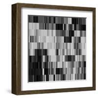 Art Abstract Geometric Textured Background in Black and White Colors, Pattern-Irina QQQ-Framed Art Print