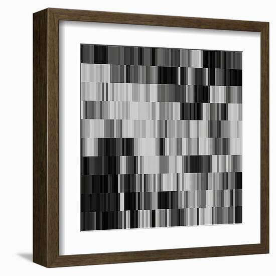 Art Abstract Geometric Textured Background in Black and White Colors, Pattern-Irina QQQ-Framed Art Print