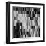 Art Abstract Geometric Textured Background in Black and White Colors, Pattern-Irina QQQ-Framed Art Print