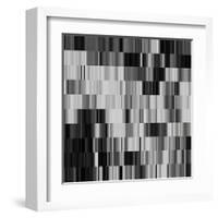 Art Abstract Geometric Textured Background in Black and White Colors, Pattern-Irina QQQ-Framed Art Print