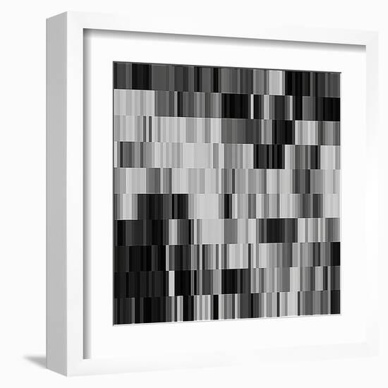 Art Abstract Geometric Textured Background in Black and White Colors, Pattern-Irina QQQ-Framed Art Print