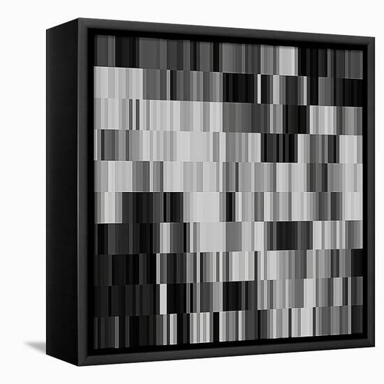 Art Abstract Geometric Textured Background in Black and White Colors, Pattern-Irina QQQ-Framed Stretched Canvas