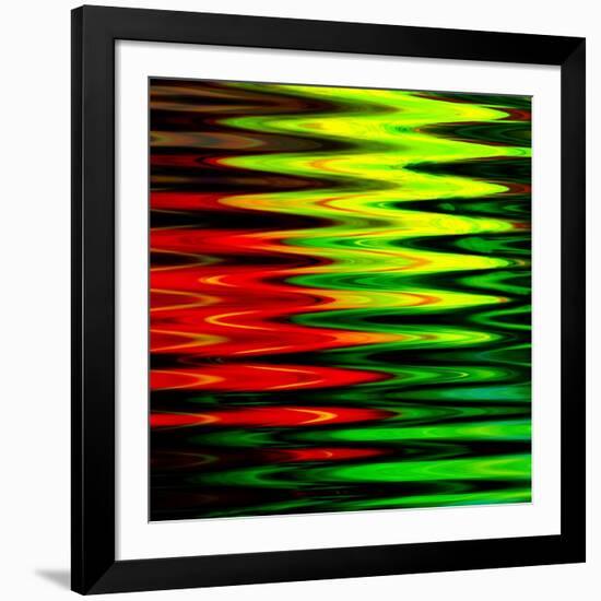 Art Abstract Geometric Textured Bright Green And Red Background-Irina QQQ-Framed Art Print