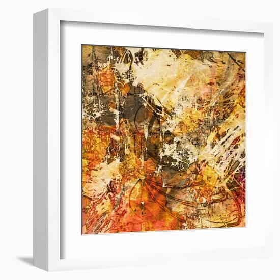 Art Abstract Grunge Graphic Background. To See Similar, Please Visit My Portfolio-Irina QQQ-Framed Art Print