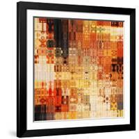 Art Abstract Rainbow Geometric Pattern Background In Red Color-Irina QQQ-Framed Art Print