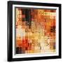 Art Abstract Rainbow Geometric Pattern Background In Red Color-Irina QQQ-Framed Art Print