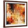 Art Abstract Rainbow Geometric Pattern Background In Red Color-Irina QQQ-Framed Art Print