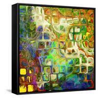 Art Abstract Rainbow Pattern Background. To See Similar, Please Visit My Portfolio-Irina QQQ-Framed Stretched Canvas