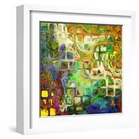 Art Abstract Rainbow Pattern Background. To See Similar, Please Visit My Portfolio-Irina QQQ-Framed Art Print