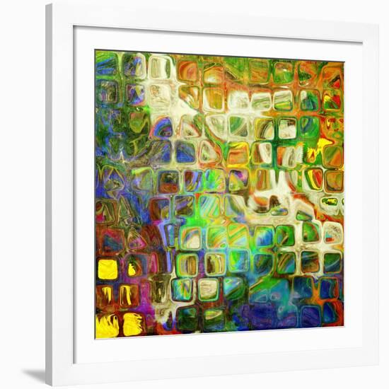 Art Abstract Rainbow Pattern Background. To See Similar, Please Visit My Portfolio-Irina QQQ-Framed Art Print