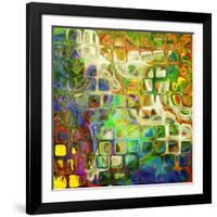 Art Abstract Rainbow Pattern Background. To See Similar, Please Visit My Portfolio-Irina QQQ-Framed Art Print