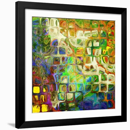 Art Abstract Rainbow Pattern Background. To See Similar, Please Visit My Portfolio-Irina QQQ-Framed Art Print