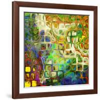 Art Abstract Rainbow Pattern Background. To See Similar, Please Visit My Portfolio-Irina QQQ-Framed Art Print