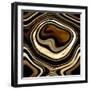 Art Abstract Seamless Pattern, Blurred Fractal Glass Textured Monochrome Background in Brown, Gold-Irina_QQQ-Framed Art Print