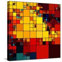 Art Abstract Vibrant Rainbow Geometric Pattern Background-Irina QQQ-Stretched Canvas