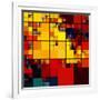 Art Abstract Vibrant Rainbow Geometric Pattern Background-Irina QQQ-Framed Premium Giclee Print