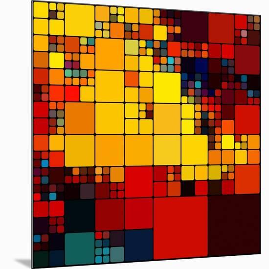 Art Abstract Vibrant Rainbow Geometric Pattern Background-Irina QQQ-Mounted Premium Giclee Print