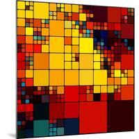 Art Abstract Vibrant Rainbow Geometric Pattern Background-Irina QQQ-Mounted Art Print