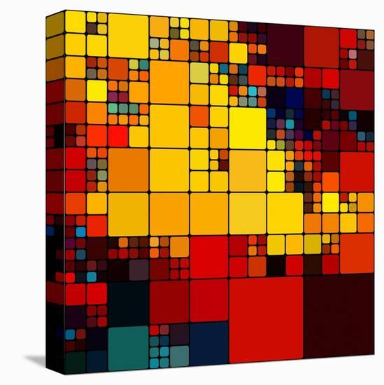 Art Abstract Vibrant Rainbow Geometric Pattern Background-Irina QQQ-Stretched Canvas