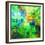 Art Abstract Vibrant Tiles Geometric Pattern For Background-Irina QQQ-Framed Premium Giclee Print