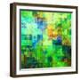 Art Abstract Vibrant Tiles Geometric Pattern For Background-Irina QQQ-Framed Art Print