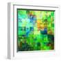 Art Abstract Vibrant Tiles Geometric Pattern For Background-Irina QQQ-Framed Art Print