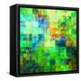 Art Abstract Vibrant Tiles Geometric Pattern For Background-Irina QQQ-Framed Stretched Canvas