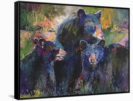 Art Bear Family-Richard Wallich-Framed Stretched Canvas