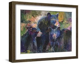 Art Bear Family-Richard Wallich-Framed Giclee Print