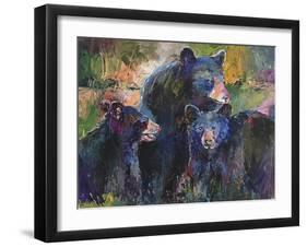 Art Bear Family-Richard Wallich-Framed Giclee Print