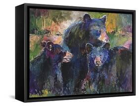 Art Bear Family-Richard Wallich-Framed Stretched Canvas