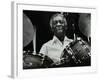 Art Blakey on Stage with the Jazz Messengers at the Forum Theatre, Hatfield, Hertfordshire, 1978-Denis Williams-Framed Photographic Print