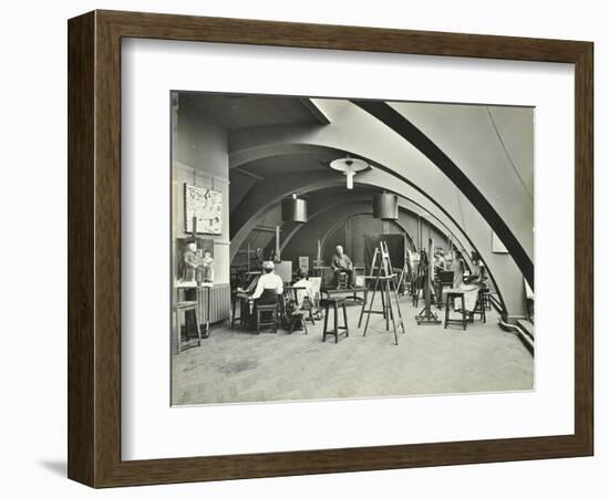 Art Class, Westminster Technical Institute, London, 1910-null-Framed Photographic Print