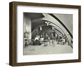 Art Class, Westminster Technical Institute, London, 1910-null-Framed Photographic Print