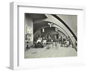 Art Class, Westminster Technical Institute, London, 1910-null-Framed Photographic Print