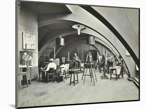 Art Class, Westminster Technical Institute, London, 1910-null-Mounted Photographic Print