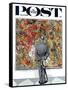 "Art Connoisseur" Saturday Evening Post Cover, January 13,1962-Norman Rockwell-Framed Stretched Canvas