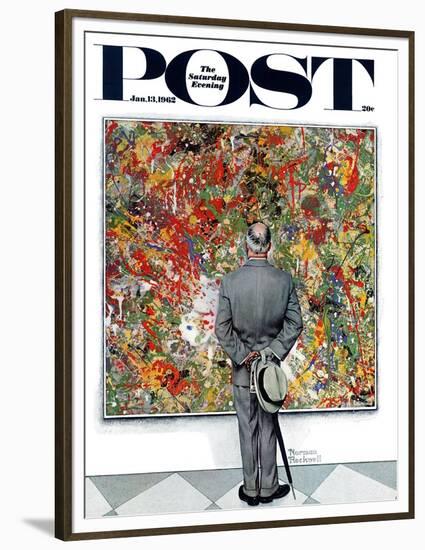 "Art Connoisseur" Saturday Evening Post Cover, January 13,1962-Norman Rockwell-Framed Premium Giclee Print