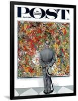 "Art Connoisseur" Saturday Evening Post Cover, January 13,1962-Norman Rockwell-Framed Premium Giclee Print