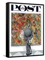 "Art Connoisseur" Saturday Evening Post Cover, January 13,1962-Norman Rockwell-Framed Stretched Canvas