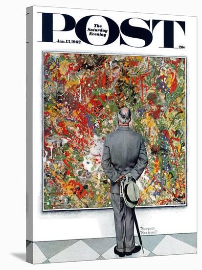 "Art Connoisseur" Saturday Evening Post Cover, January 13,1962-Norman Rockwell-Stretched Canvas