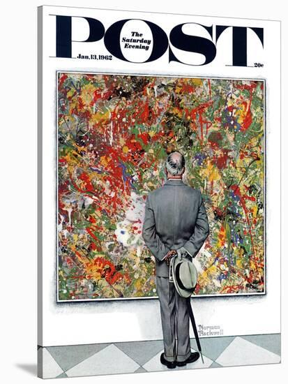 "Art Connoisseur" Saturday Evening Post Cover, January 13,1962-Norman Rockwell-Stretched Canvas