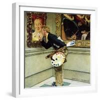 "Art Critic", April 16,1955-Norman Rockwell-Framed Giclee Print