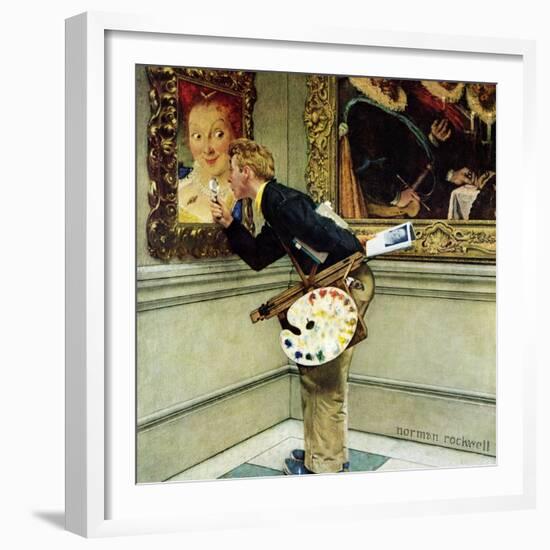 "Art Critic", April 16,1955-Norman Rockwell-Framed Giclee Print