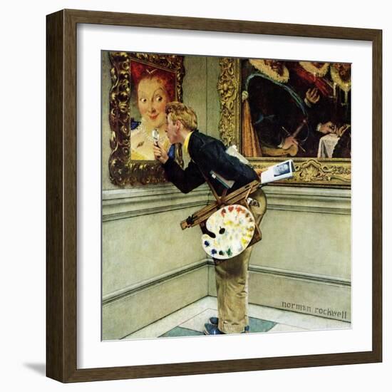 "Art Critic", April 16,1955-Norman Rockwell-Framed Giclee Print