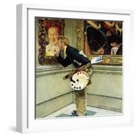 "Art Critic", April 16,1955-Norman Rockwell-Framed Giclee Print