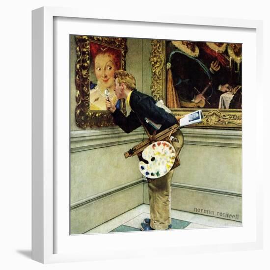 "Art Critic", April 16,1955-Norman Rockwell-Framed Giclee Print