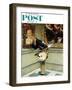 "Art Critic" Saturday Evening Post Cover, April 16,1955-Norman Rockwell-Framed Giclee Print