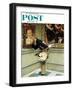 "Art Critic" Saturday Evening Post Cover, April 16,1955-Norman Rockwell-Framed Giclee Print