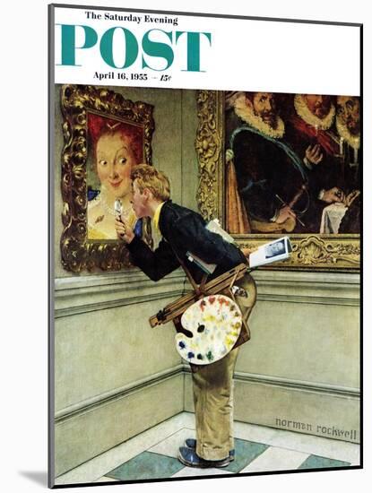 "Art Critic" Saturday Evening Post Cover, April 16,1955-Norman Rockwell-Mounted Giclee Print